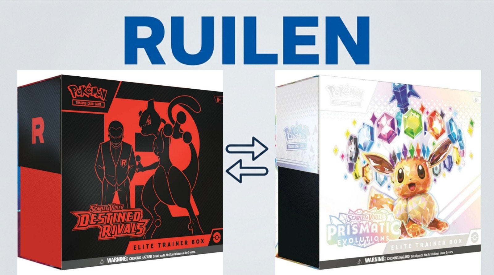 Destined Rivals ETB vs Prismatic Evolutions ETB, Ophalen, Nieuw