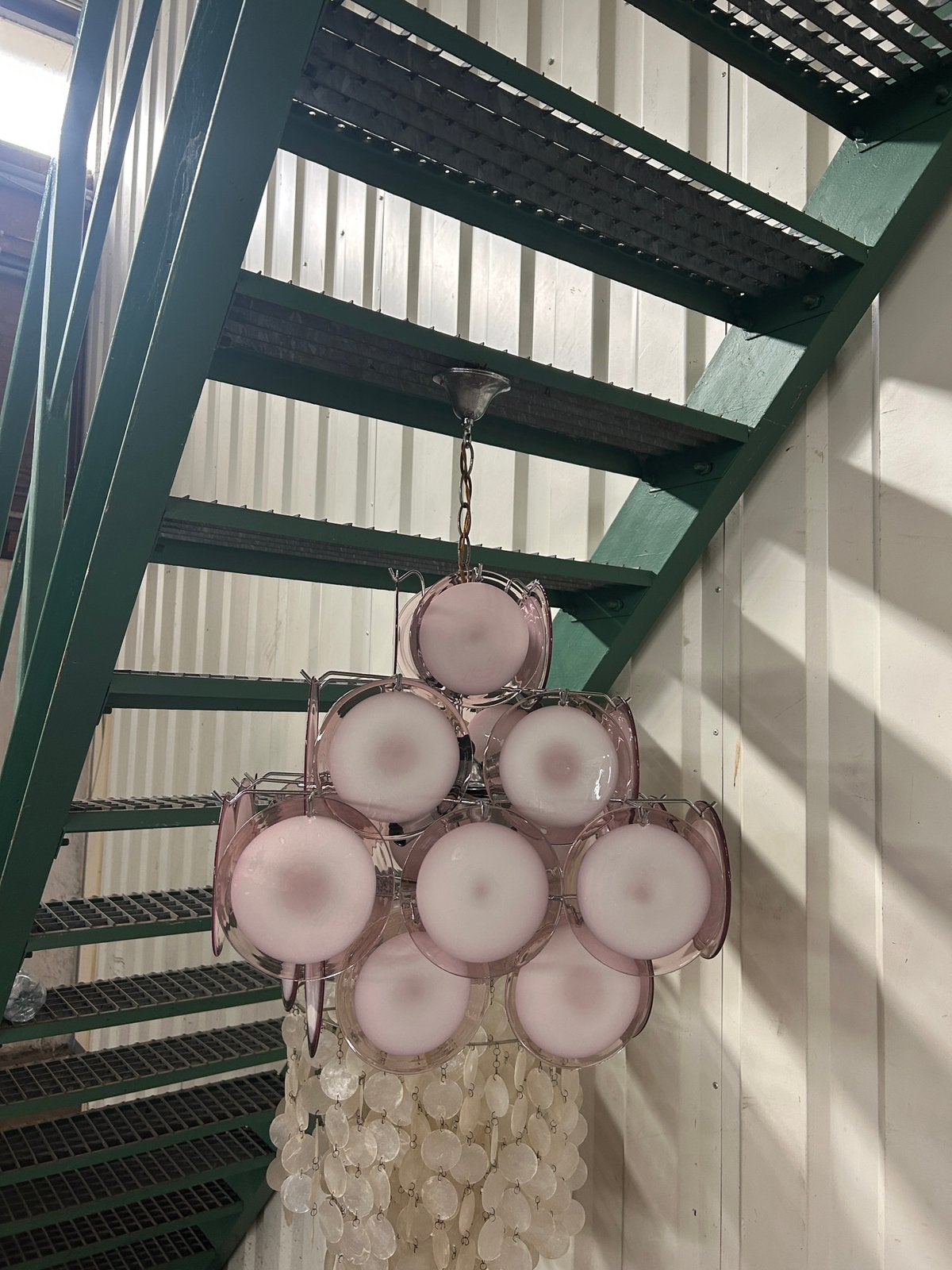 Murano Disc hanglamp Vistosi, 1970s, Ophalen, Zo goed als nieuw