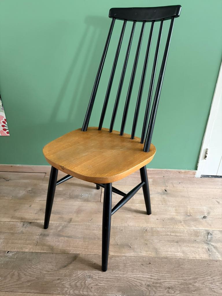Twee Pastoe spijlen stoelen, Ophalen, Zo goed als nieuw, Vintage design, Eén
