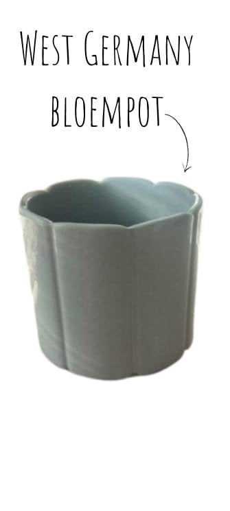 Vintage bloempot West Germany, geschulpt aardewerk, Ophalen of Verzenden