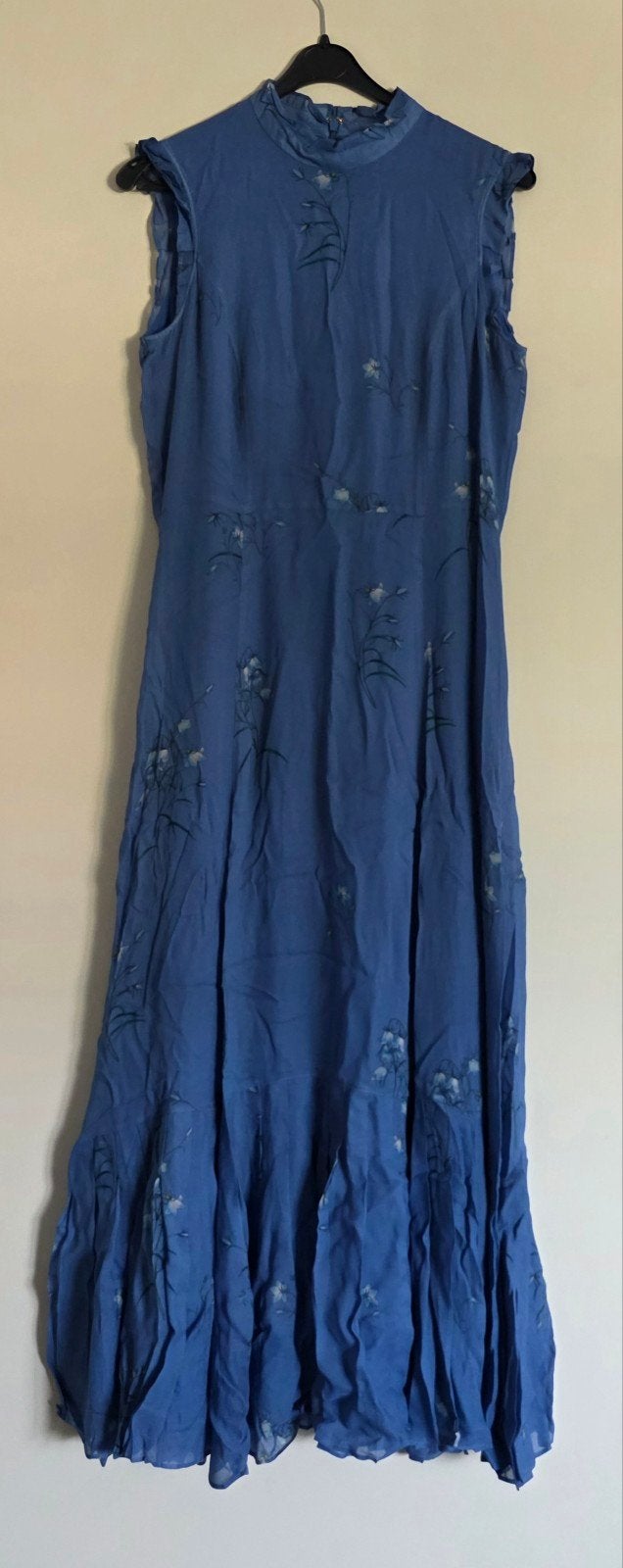 IVY&OAK Blauwe Jurk met Bloemenprint, Maat 38/40 (M), IVY&OAK, Blauw, Ophalen of Verzenden