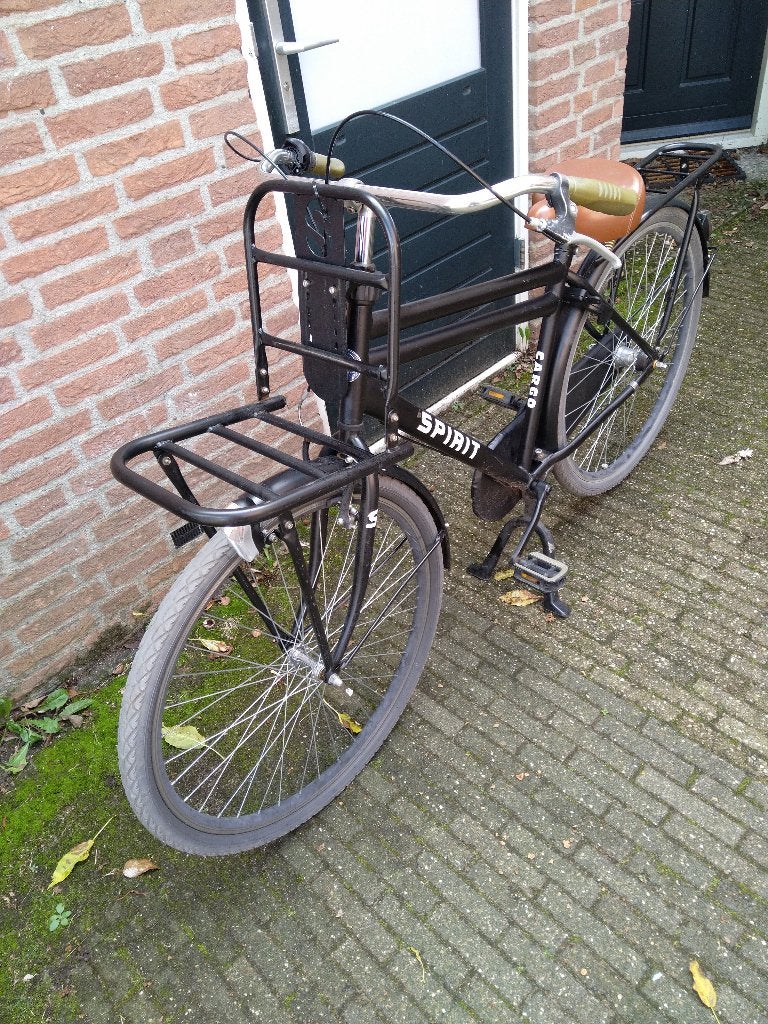 Herenfiets jongensfiets tiener Spirit cargo €130,-, Gebruikt, Velgrem, Versnellingen, 49 tot 53 cm