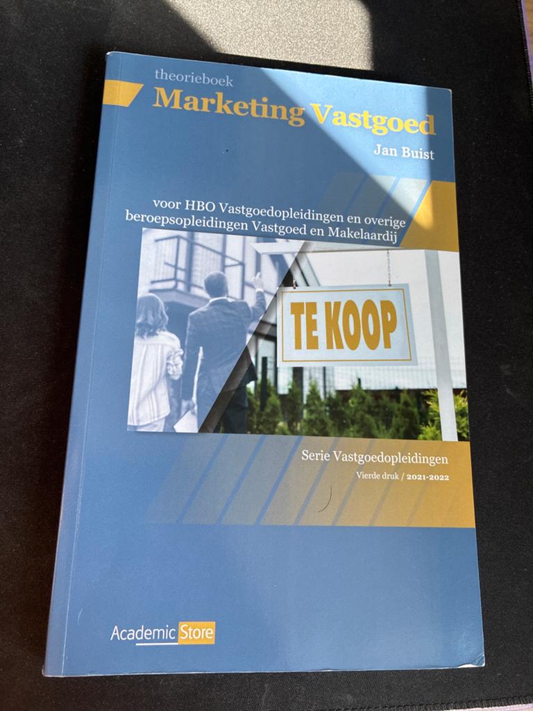 Marketing Vastgoed theorieboek HBO Vastgoedopleidingen, Ophalen of Verzenden, Gamma, Zo goed als nieuw, HBO