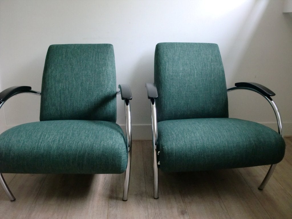 Gelderland 5470 Fauteuil design jan des bouvrie als nieuw 2x, 75 tot 100 cm, Ophalen of Verzenden, Zo goed als nieuw, Metaal