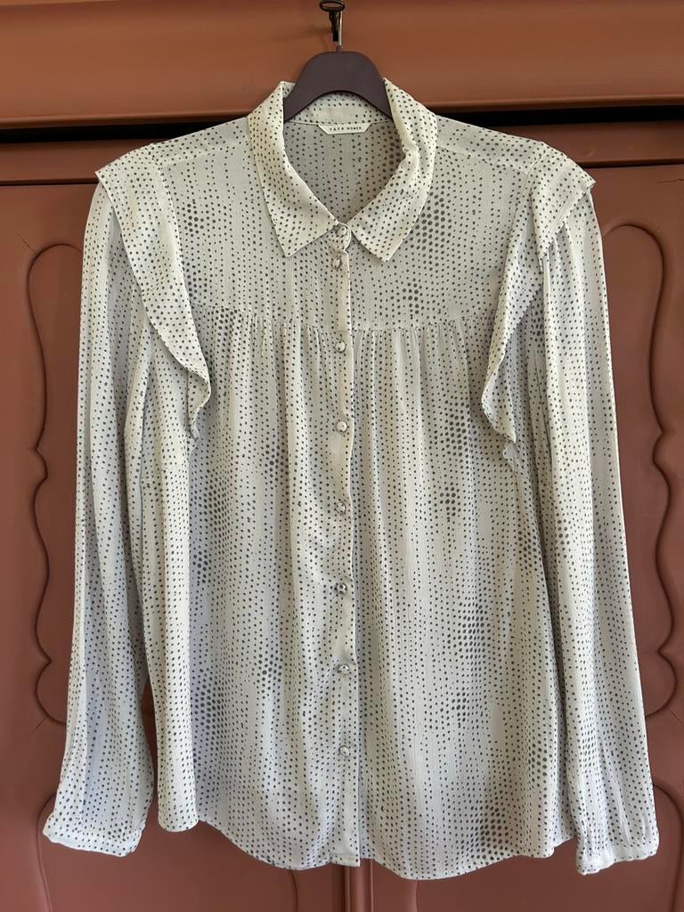 Yaya ecru dunne blouse maat 42, Ophalen of Verzenden, Zo goed als nieuw, Maat 42/44 (L), Beige