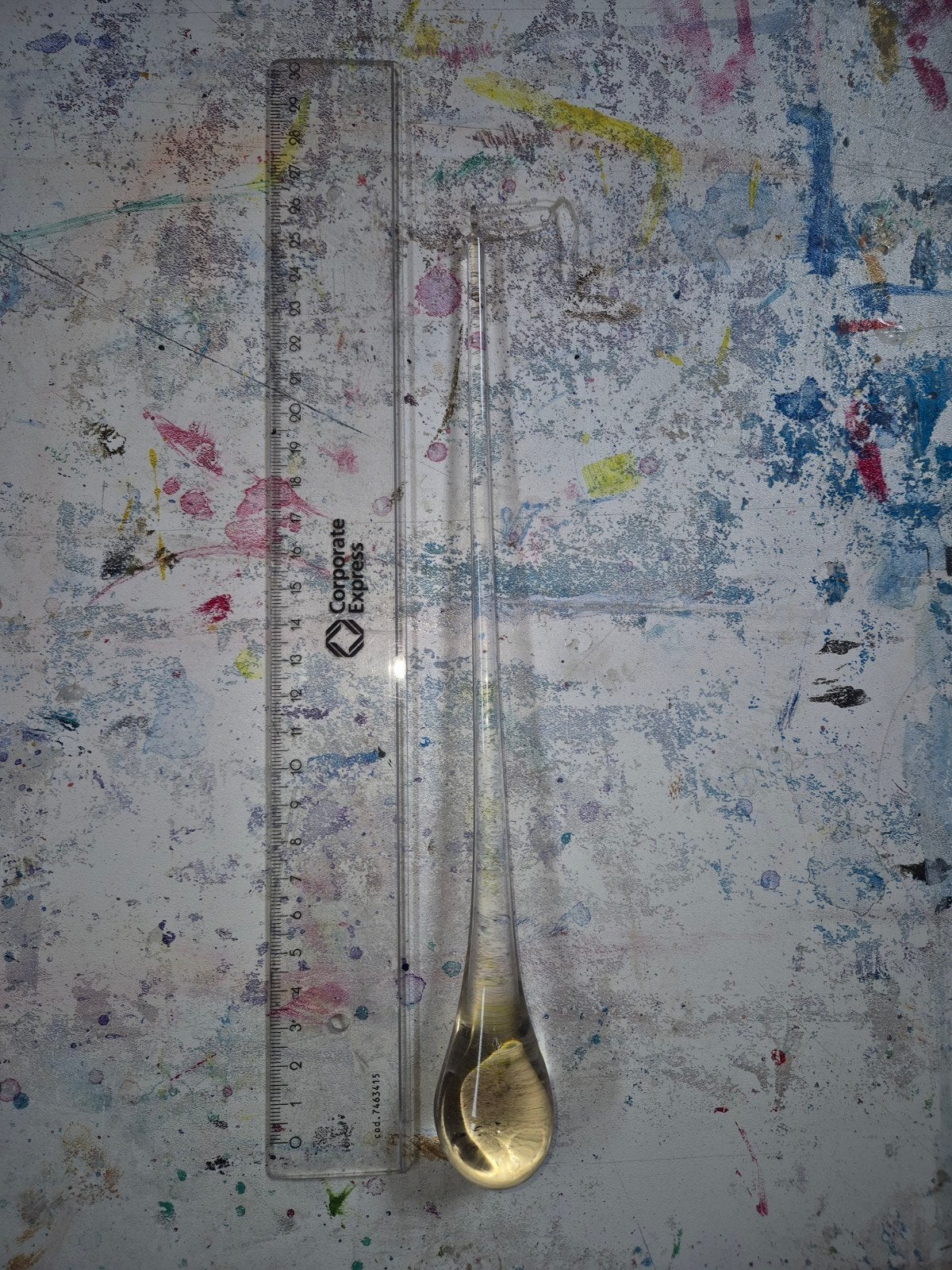 Glazen druppel, 25 cm, Antiek en Kunst, Curiosa en Brocante, Ophalen