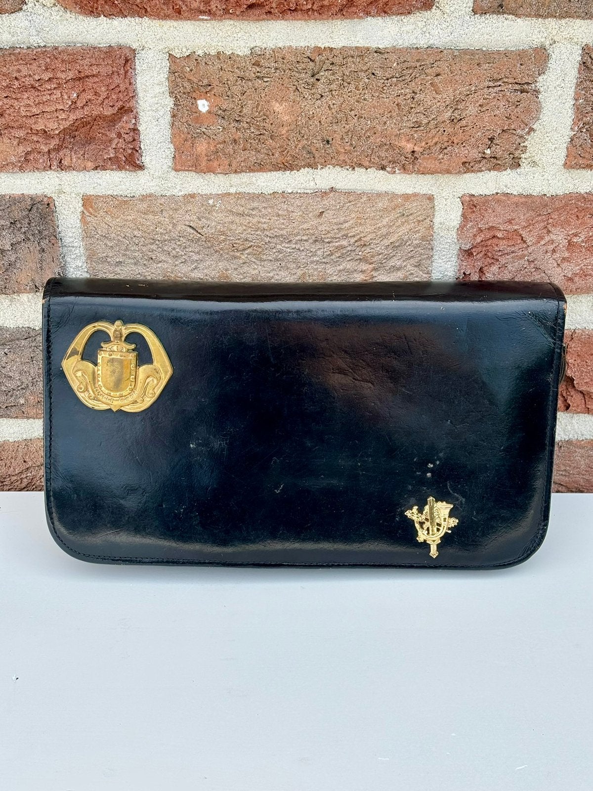 Vintage leren militaire toilettas / officiers grooming kit, Ophalen of Verzenden, Kleding of Schoenen