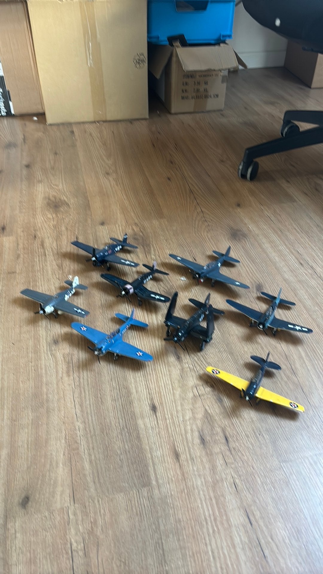 B) 8x US carrier vliegtuigen 1/72 wildcat hellcat helldiver, 1:72 tot 1:144, Gebruikt, Revell, Ophalen of Verzenden