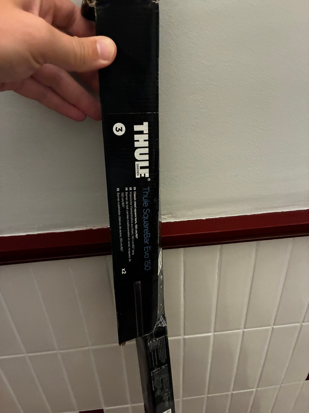 Thule squarebar evo 150 712500, Auto diversen, Dakdragers, Ophalen of Verzenden, Zo goed als nieuw
