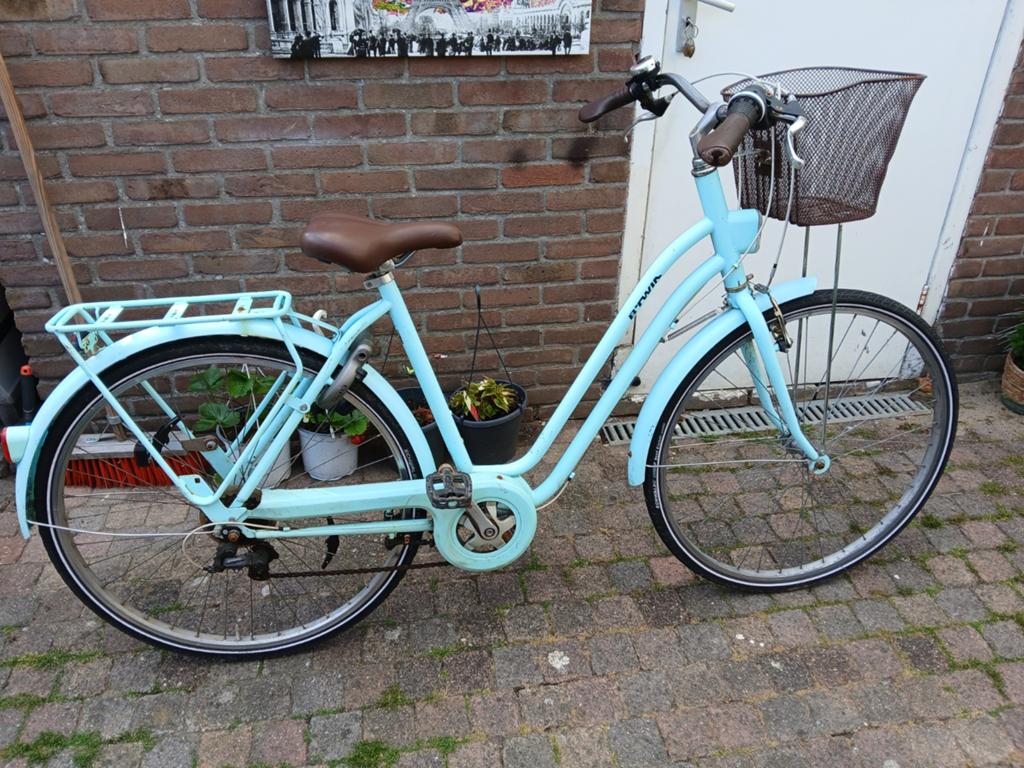 26" dames fiets b'twin, Fietsen en Brommers, Fietsen | Dames | Damesfietsen, Gebruikt, Velgrem, Versnellingen, Ophalen