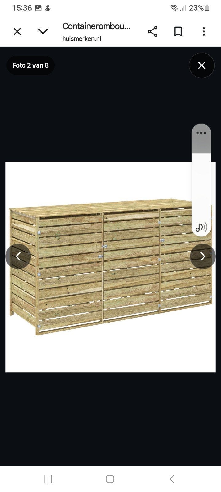 Bouwpakket houten containerombouw voor 3 containers, Tuin en Terras, Ophalen of Verzenden, Zo goed als nieuw, Hout, Containerberging