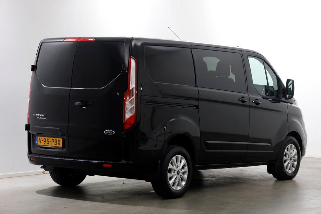 Ford Transit Custom 2.0 TDCI 130pk Automaat L1H1 D.C. Limite, 1350 kg, 15 km/l, 4 cilinders, Zwart