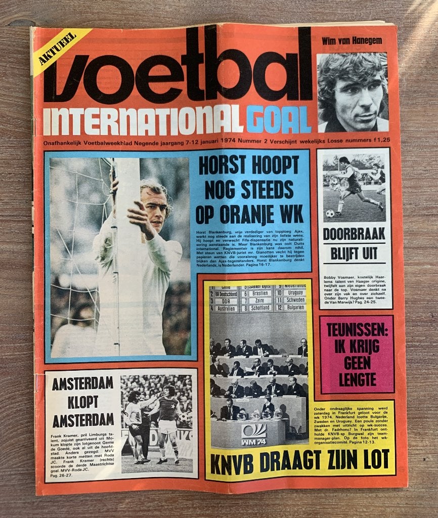 Voetbal International VI Div. tijdschriften uit 1974 / €3,-, Verzamelen, Ophalen of Verzenden, Zo goed als nieuw, Feyenoord, Boek of Tijdschrift