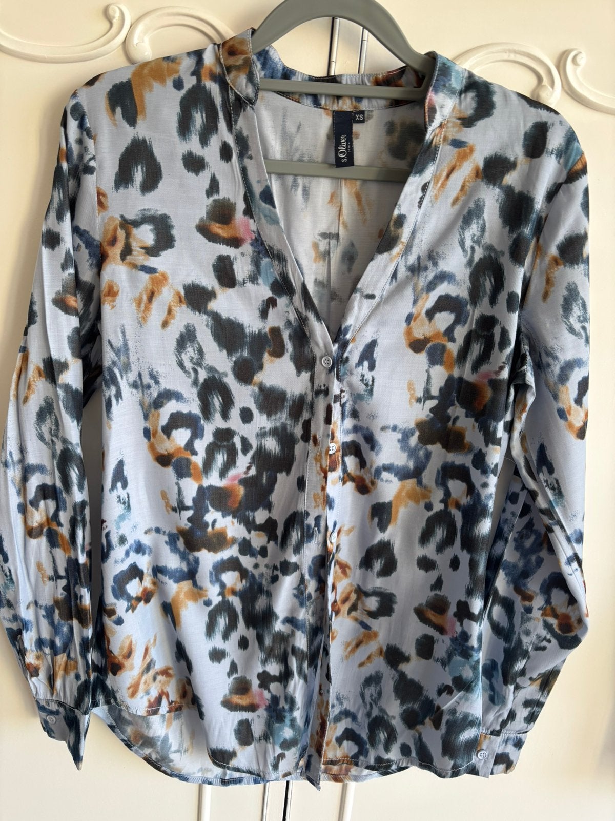 Nieuwstaat blauwe blouse S. Oliver maat XS, Ophalen of Verzenden, Zo goed als nieuw, Maat 34 (XS) of kleiner, Blauw