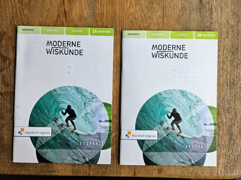 Werkboeken moderne wiskunde 2A en 2B nw, Ophalen of Verzenden, Noordhoff Uitgevers, Nederlands, HAVO