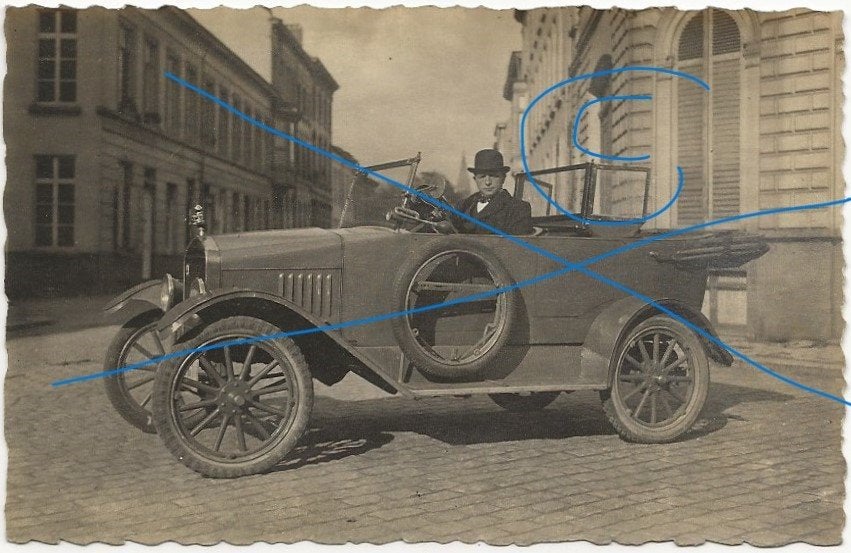 Ford T fotokaart 1922 auto oldtimer, Verzenden, 1920 tot 1940, Ongelopen, Voertuig