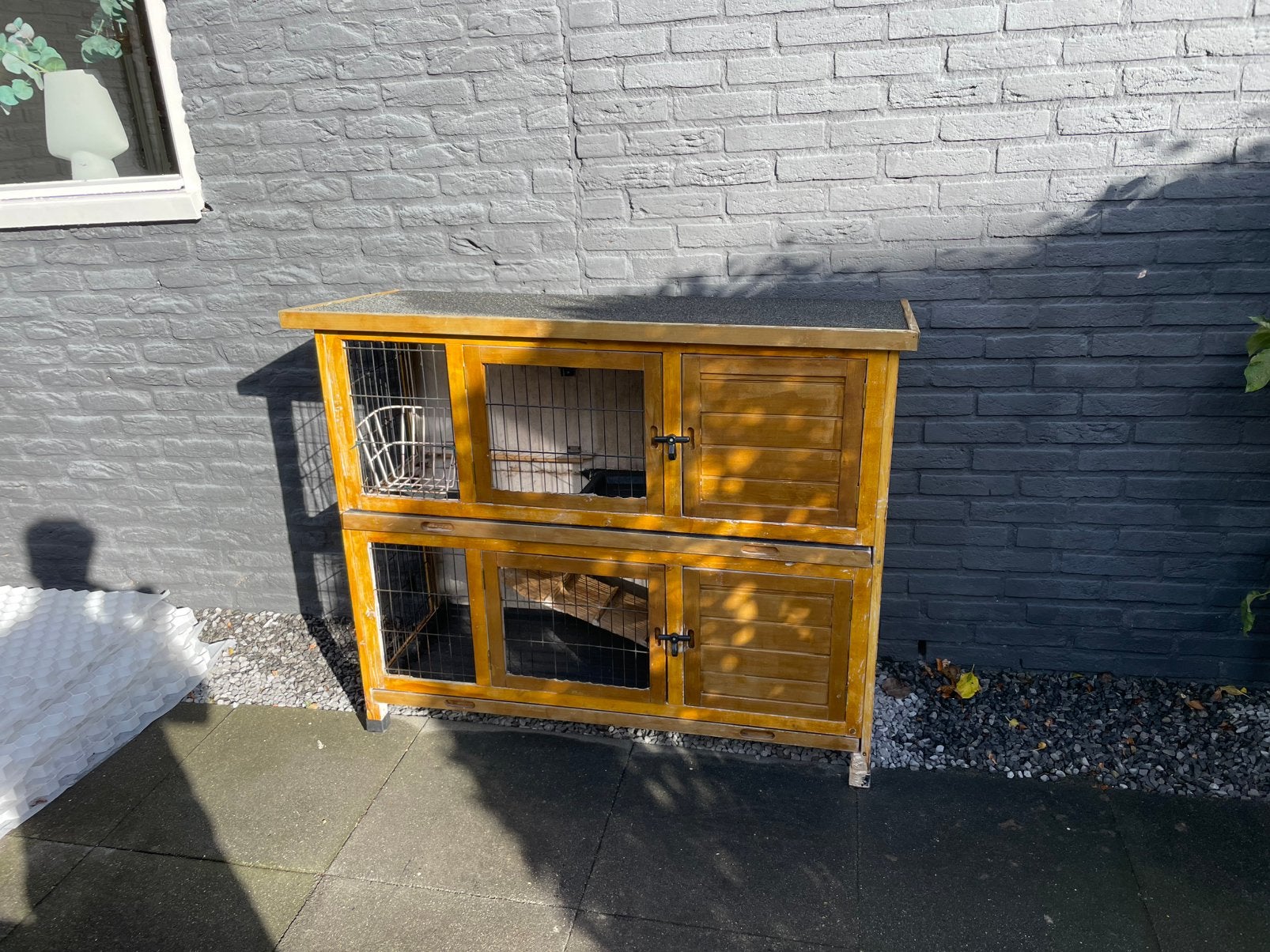 Gratis konijnen/ kaviahok, Ophalen, Cavia, 90 cm of meer, Hok