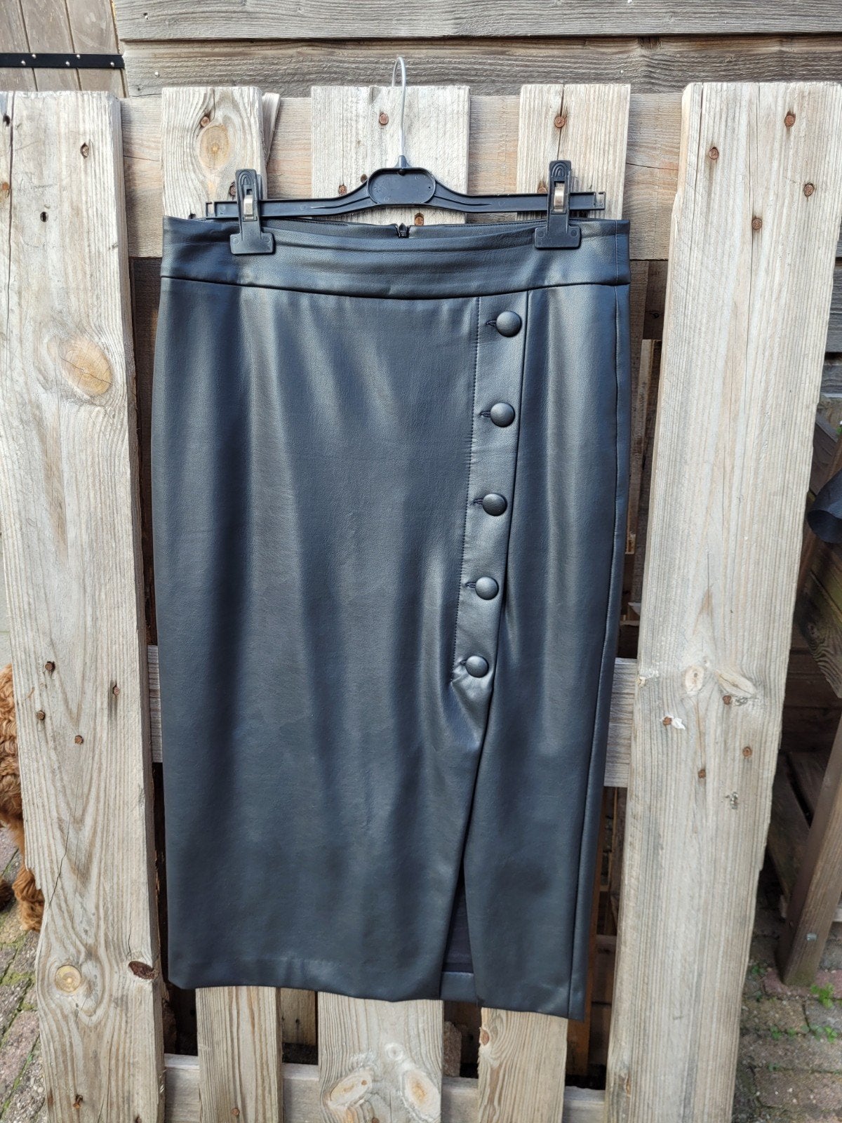 Nieuwe zwarte leren rok van Lily time, maat 38, Kleding | Dames, Maat 38/40 (M), Lily time, Zwart, Ophalen of Verzenden