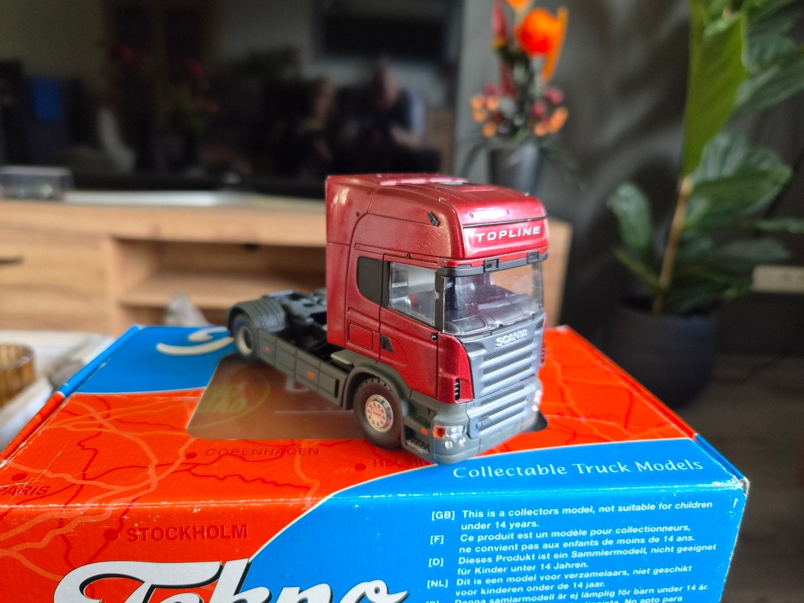 scania topliner, Hobby en Vrije tijd, Modelauto's | 1:50, Tekno, Zo goed als nieuw, Tekno, Bus of Vrachtwagen