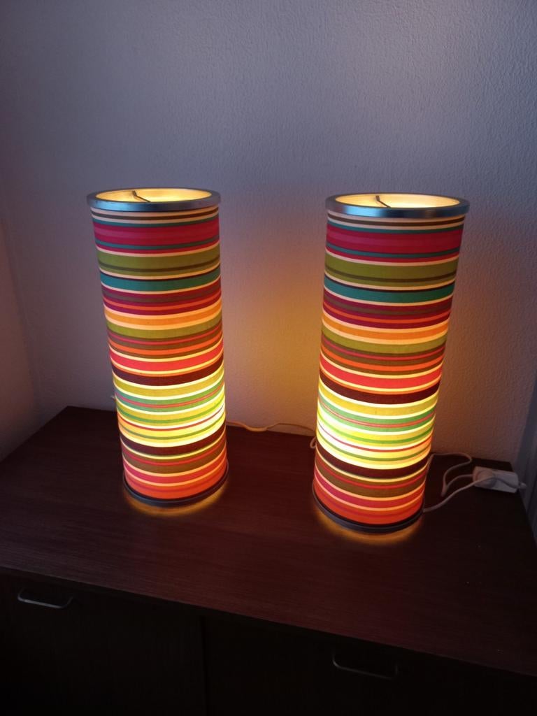 Anne nilsson twee tafellampen jaren 90, Ophalen of Verzenden, Gebruikt, Modern, Kleurrijk, Speels