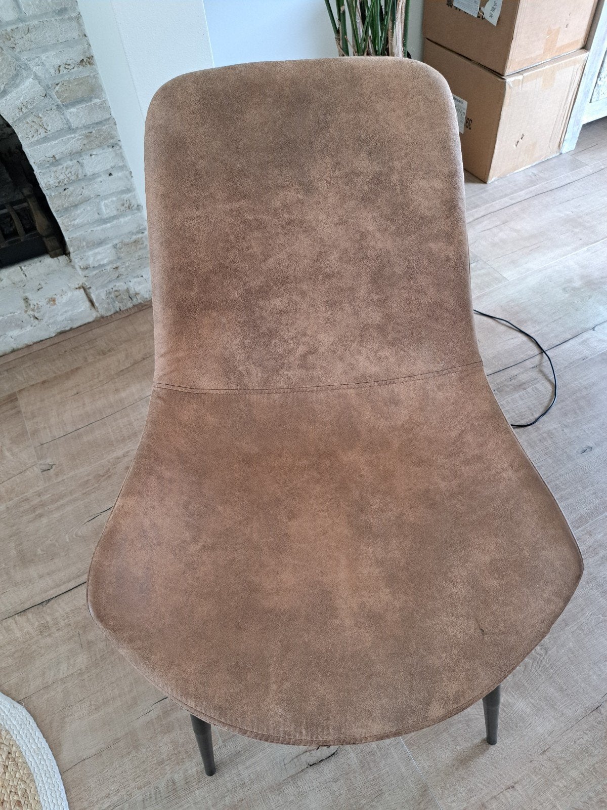Moderne eetkamerstoelen - set van 2, Ophalen, Gebruikt, Twee, Bruin
