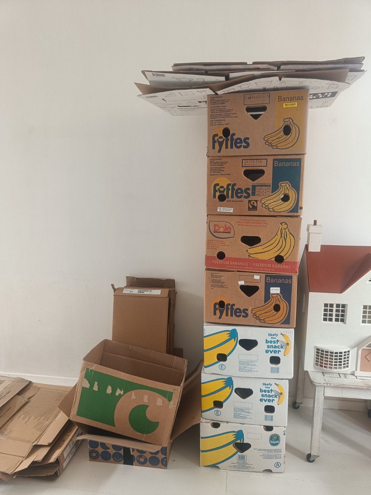 10 verhuisdozen, bananendozen en karwei dozen (Leeg ), Ophalen, Doos, 50 tot 75 cm, Minder dan 40 cm