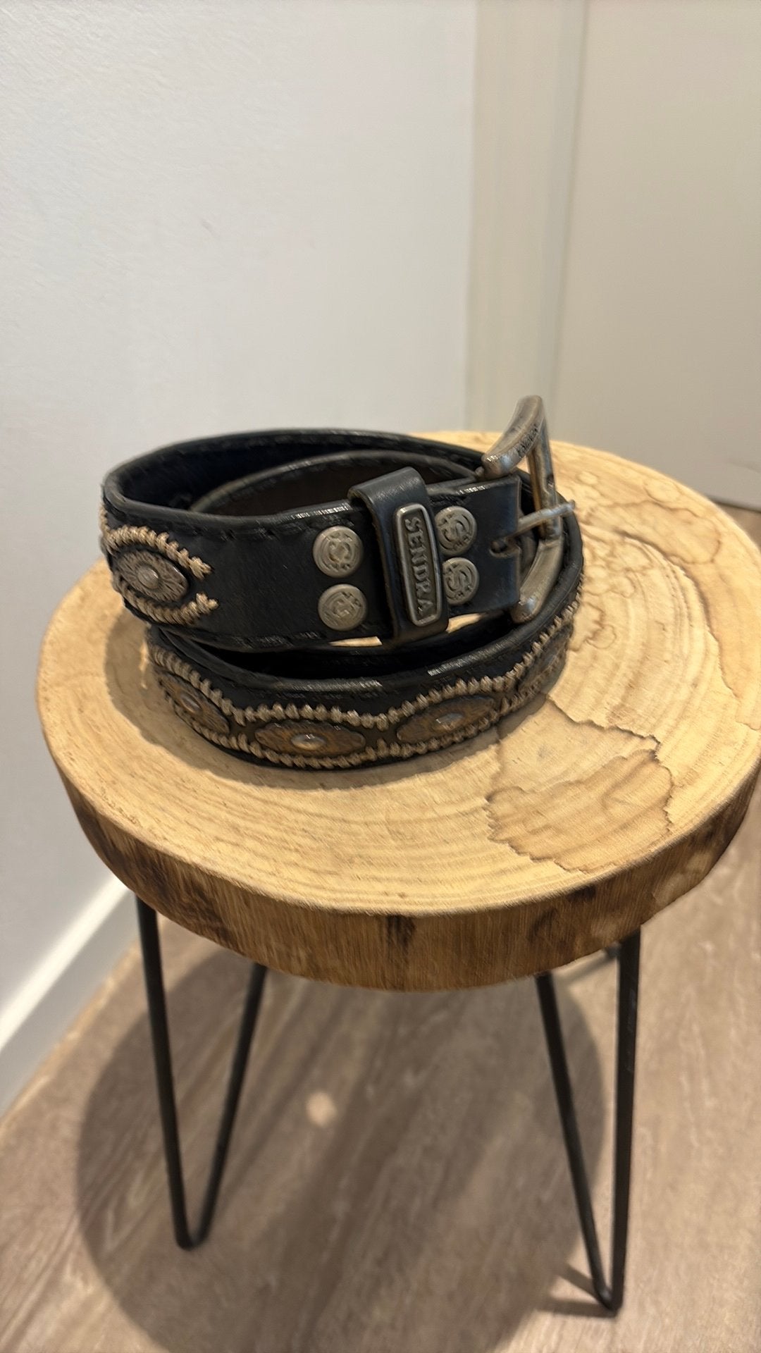 Sendra riem zwart mt 85 geschikt tm taille 95 cm incl verz., Verzenden, Zo goed als nieuw, Zwart, 95 tot 105 cm