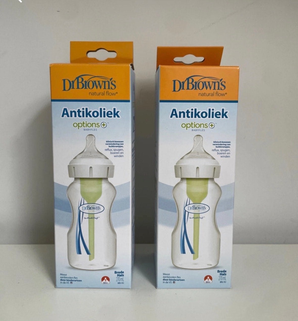 Dr. Brown's brede hals antikoliek flessen 270ml - Nieuw, Ophalen, Nieuw, Babyfles, Dr. Brown's