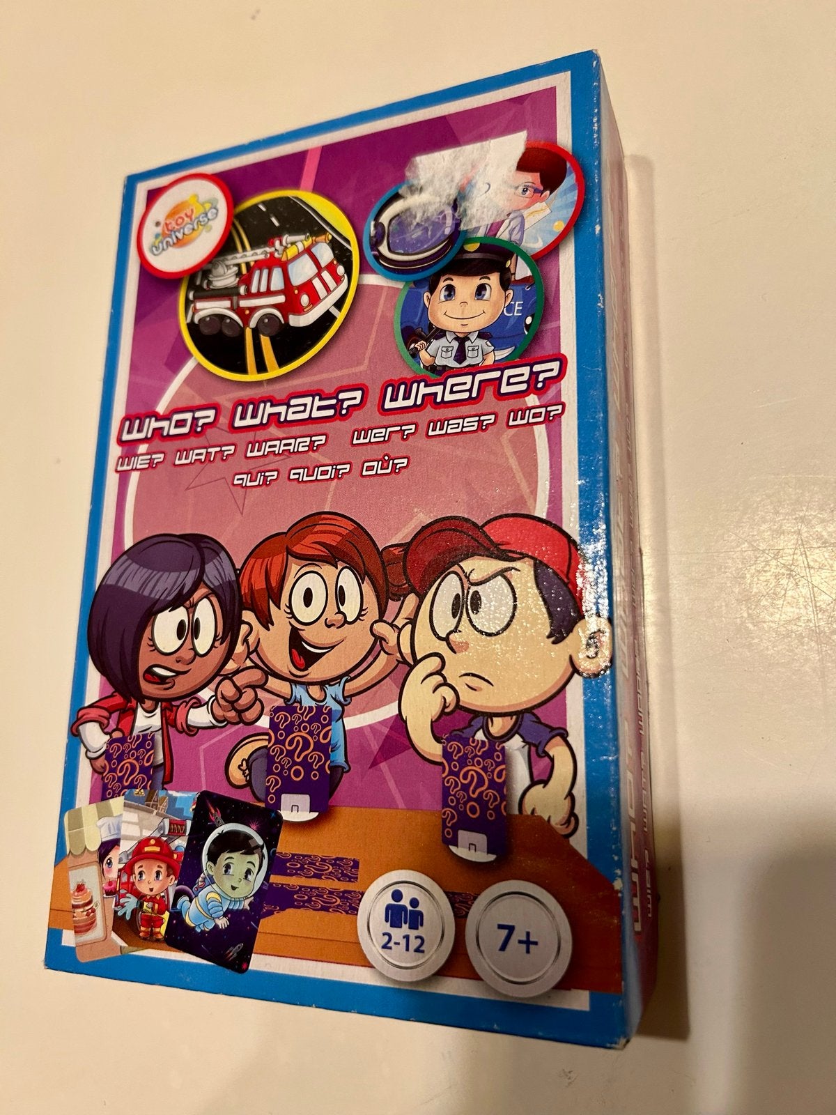 Who What Where? Detective Spel - Toy Universe, Een of twee spelers, Ophalen of Verzenden, Gebruikt
