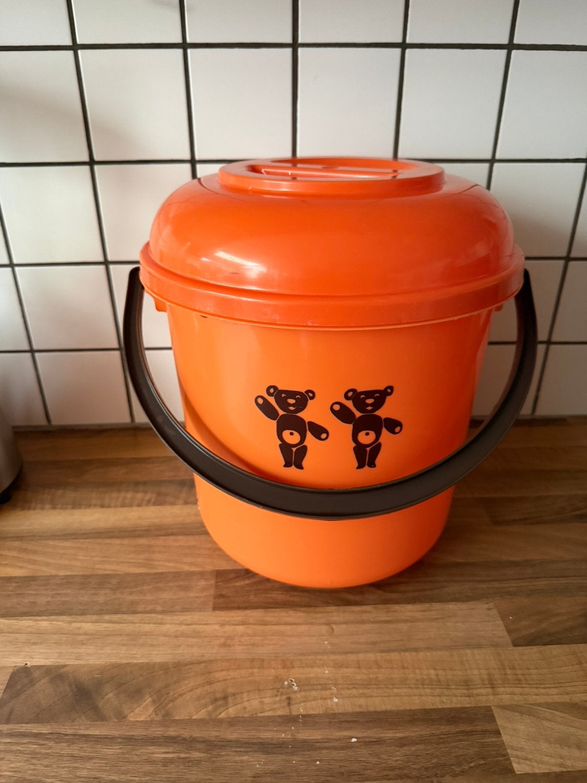 Curver retro oranje enmer, Ophalen of Verzenden, Huis en Inrichting