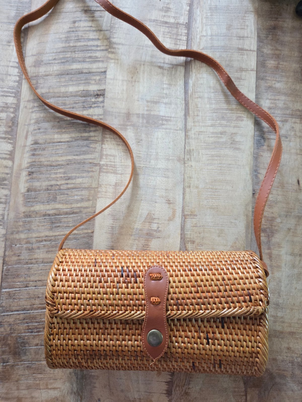 Rotan tas gevlochten uit Bali NIEUW, Verzenden, Nieuw, Schoudertasje