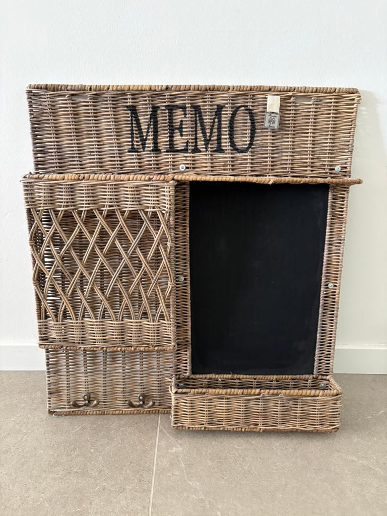 Rivièra Maison Rustic Rattan Wall Organizer / Memo Organize, 60 cm, Decoratieobject, Ophalen of Verzenden, Zo goed als nieuw