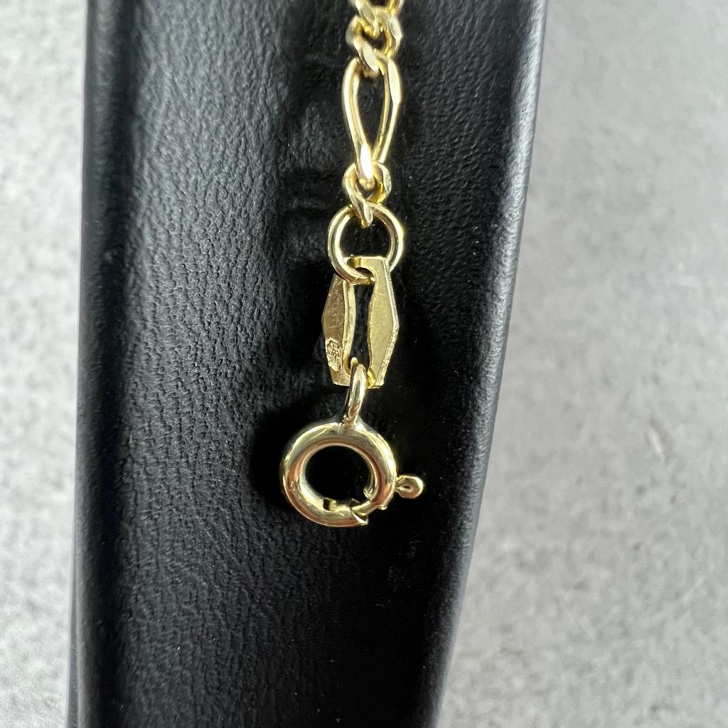 Gouden Armband | 14k | 3,82g | figaro | 18cm | 406541, Ophalen of Verzenden, Gebruikt, Goud, Goud