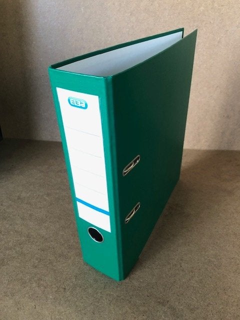 Ordner A4, rug 80mm met verwisselbaar eti, groen, Ophalen of Verzenden, Nieuw