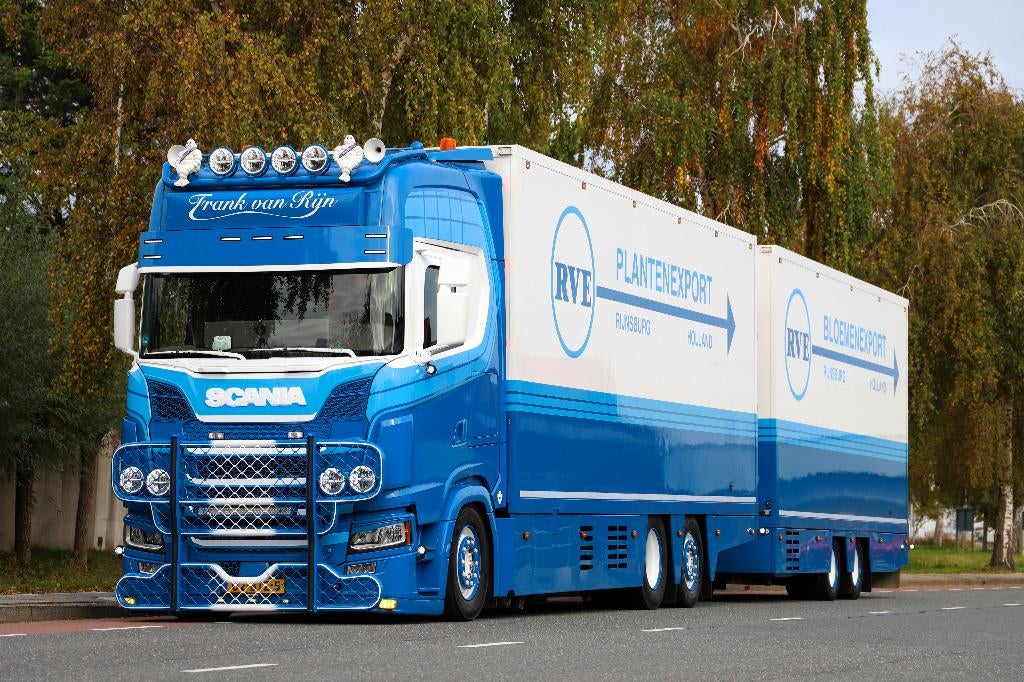 TEKNO SCANIA  NGS 530 MOTORWAGEN MET 2 AS WIPKAR F.V RIJN, Hobby en Vrije tijd, Modelauto's | 1:50, Ophalen of Verzenden, Nieuw