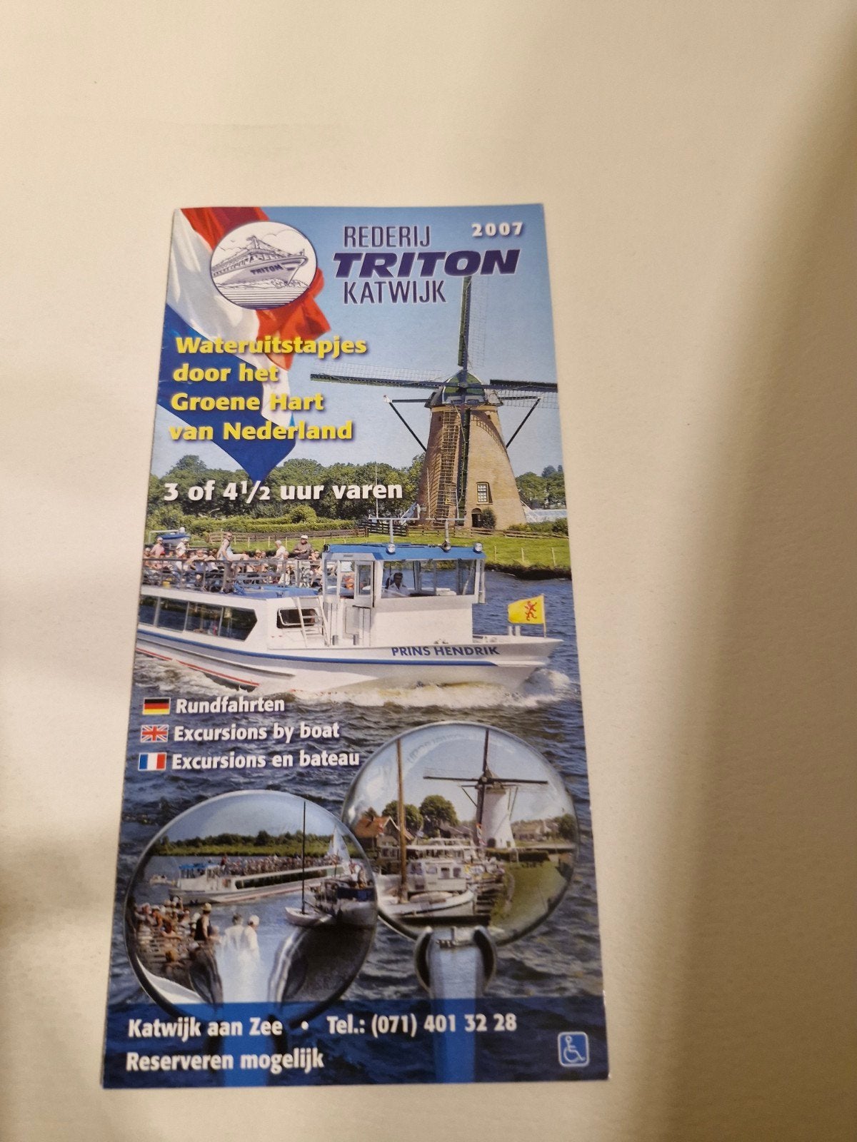 folder Triton Rederij Katwijk, Ophalen of Verzenden, Zo goed als nieuw, Folder