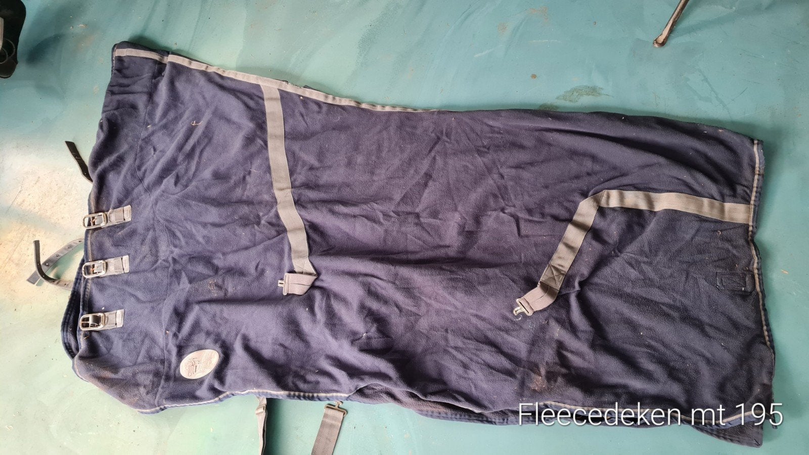 zweetdeken met halve hals 195cm, Dieren en Toebehoren, Gebruikt, Blauw, Deken, Full (L)