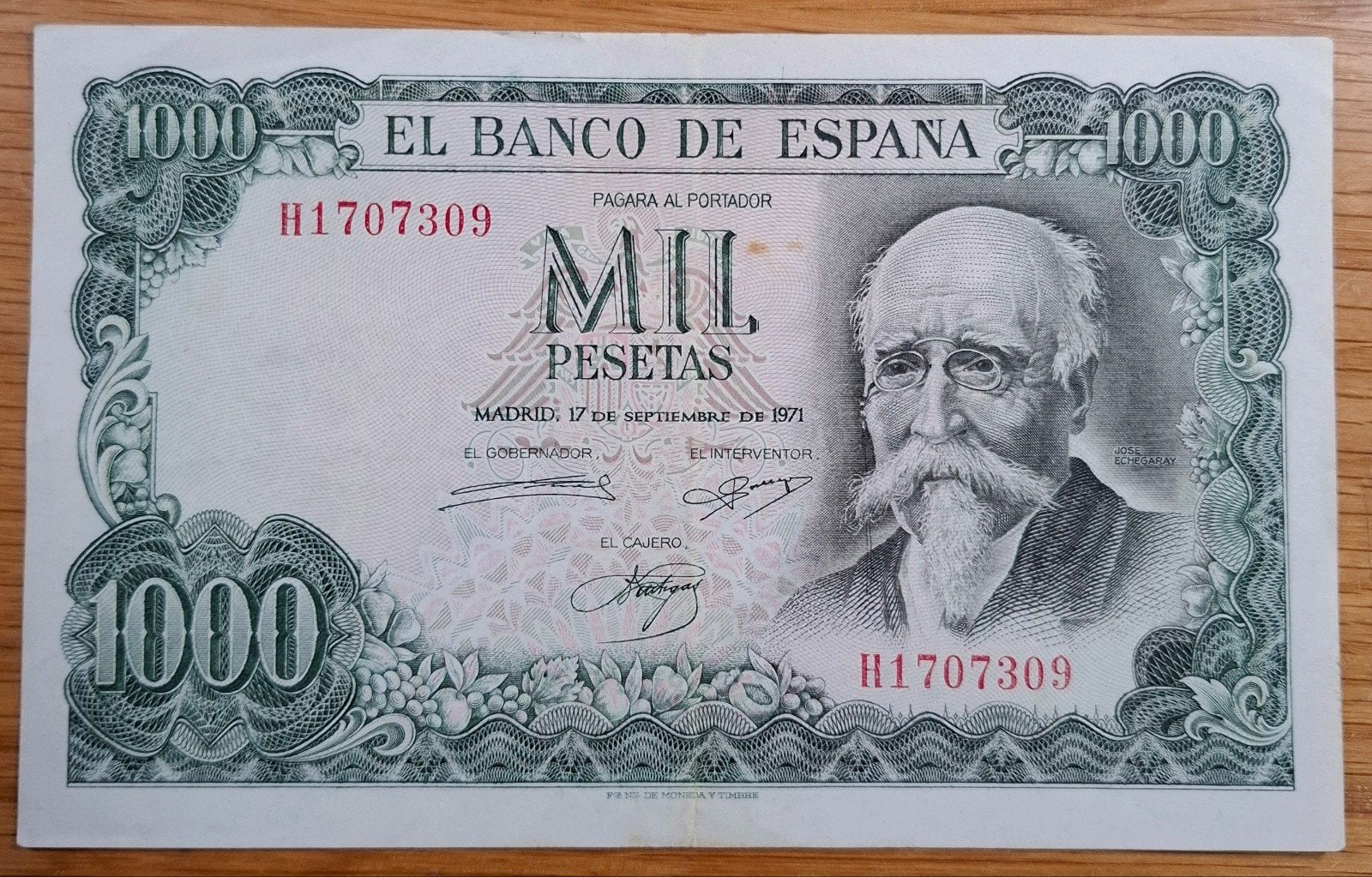 68# Spanje 1000 Pesetas 1971 P154, Postzegels en Munten, Bankbiljetten | Europa | Niet-Eurobiljetten, Ophalen of Verzenden, Overige landen