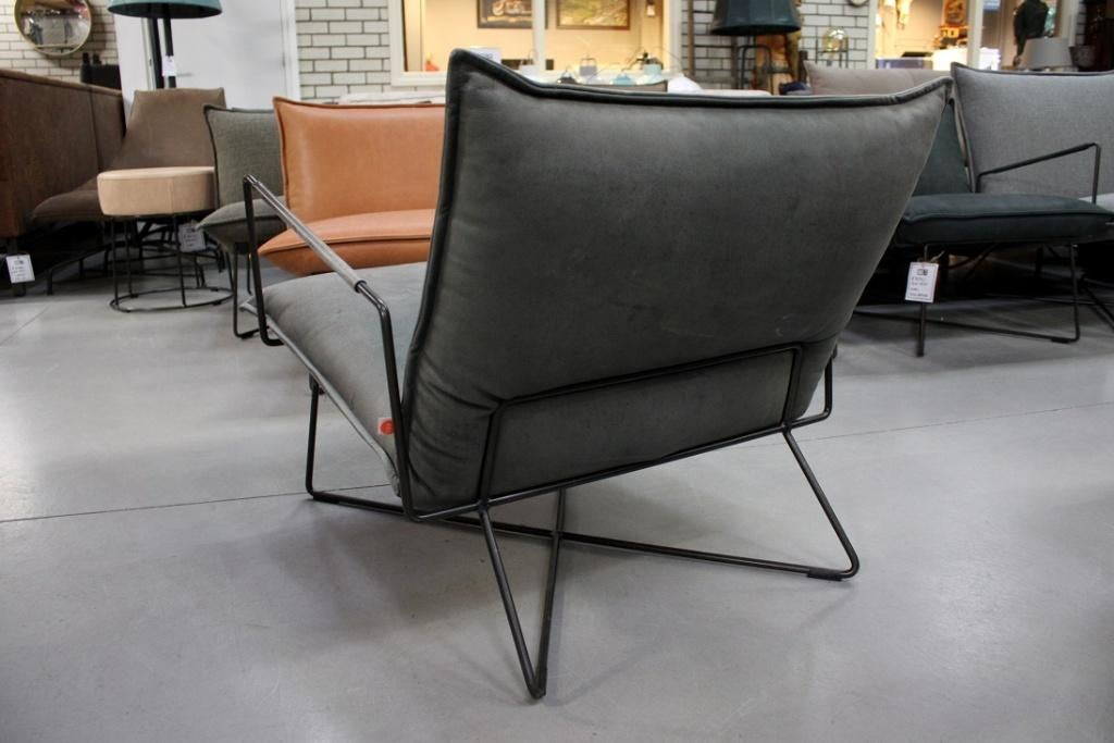 Fauteuil EARL Jess Design metaal leer industrieel, Huis en Inrichting, Fauteuils, Ophalen, Gebruikt, 75 tot 100 cm, 75 tot 100 cm