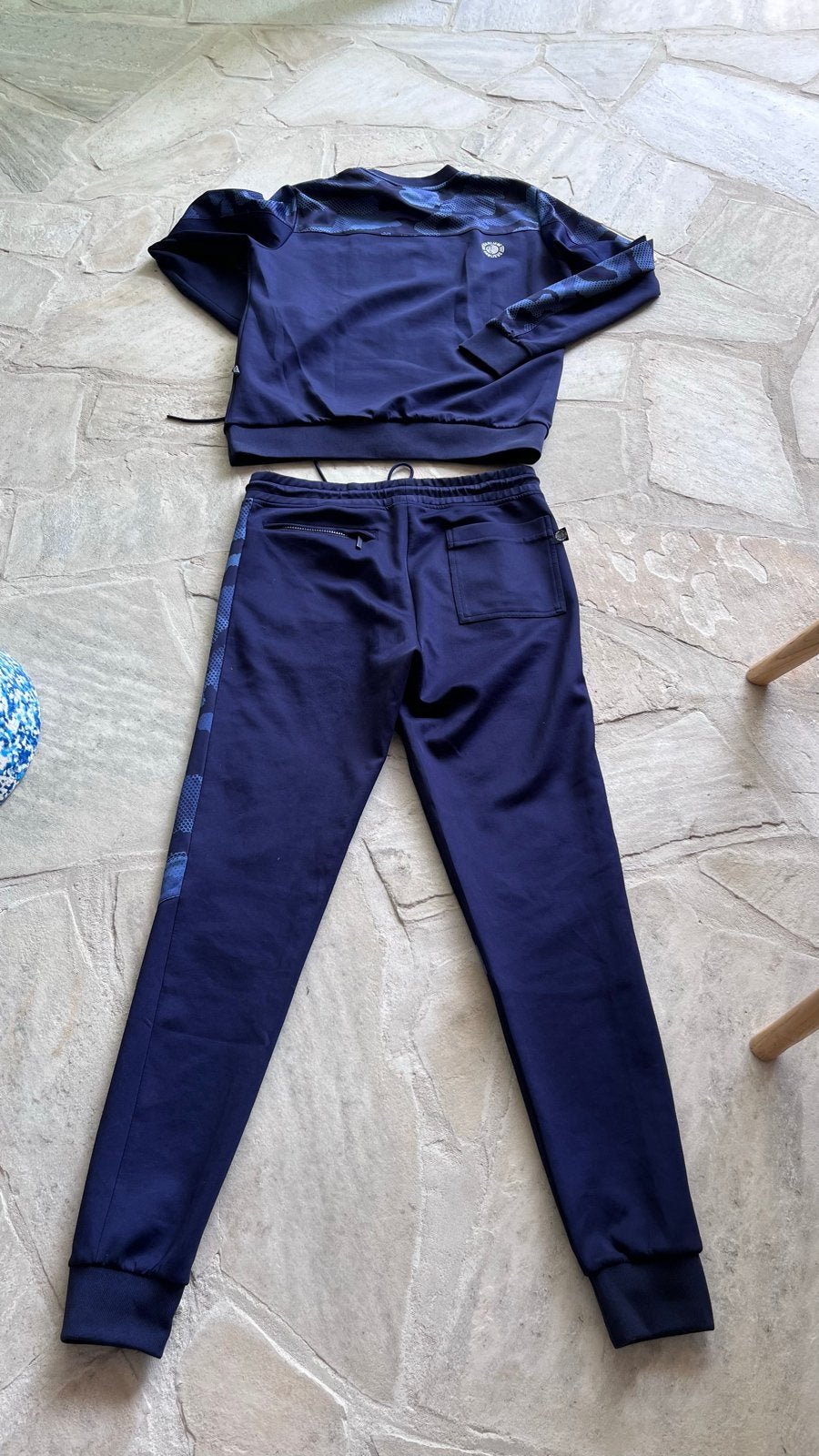 Banlieue trainingspak - Maat L, Ophalen, Maat 52/54 (L), Blauw, Zo goed als nieuw