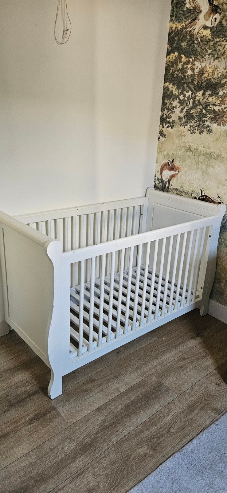 Wit babybedje - Gebruikt, Kinderen en Baby's, Ophalen, Gebruikt, 70 tot 85 cm, 140 tot 160 cm