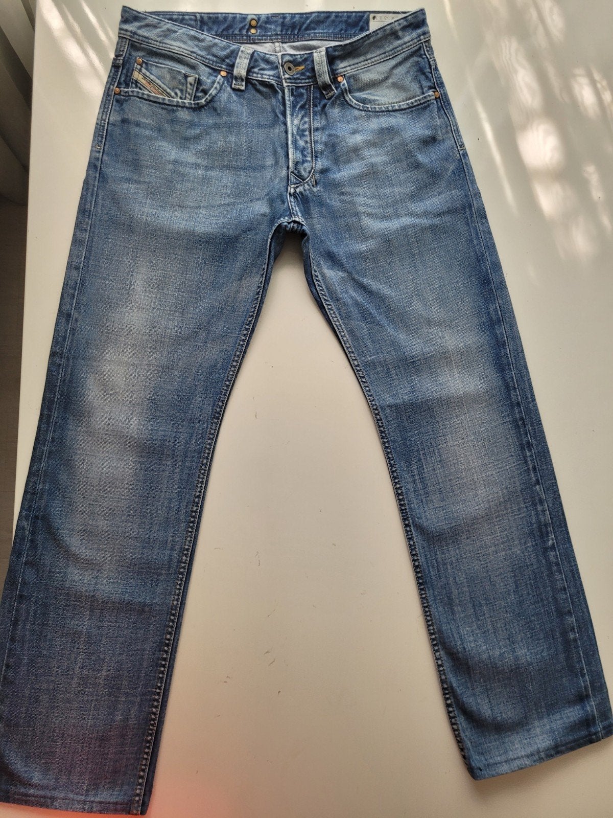 CLASSIC VINTAGE DIESEL LARKEE REGULAR STRAIGHT JEANS SIZE 33, Diesel, Blauw, Ophalen of Verzenden, Zo goed als nieuw
