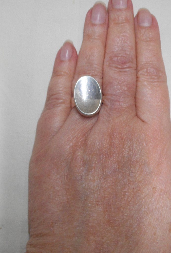 Zilveren verstelbare modernist Franz Schreurle ring nr.2295, Gebruikt, Verzenden, 17 tot 18, Dame