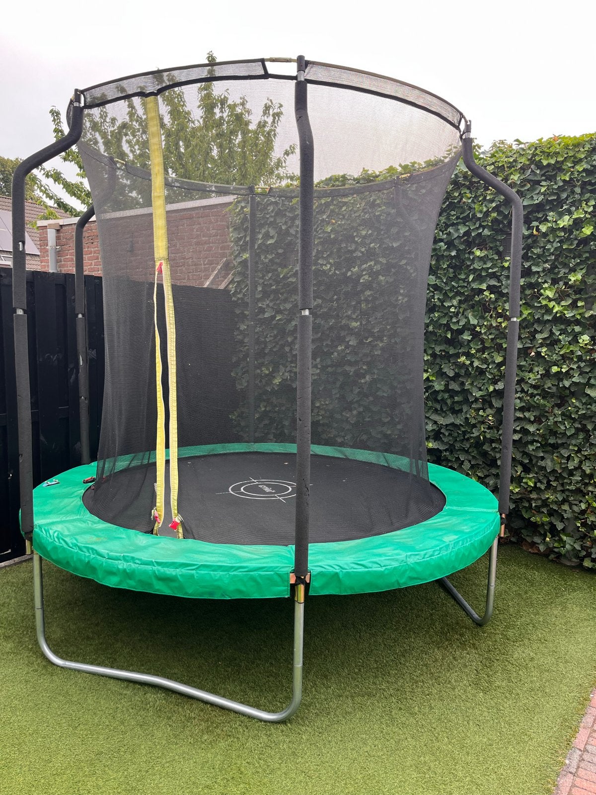 Trampoline met veiligheidsnet - Groen, Ophalen, Gebruikt