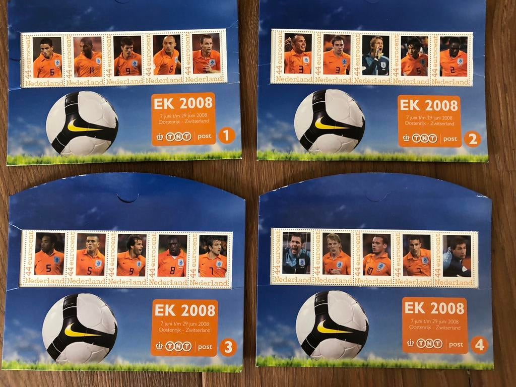 EK voetbal postzegels nieuw 4 setjes 2008, Ophalen of Verzenden, Sport