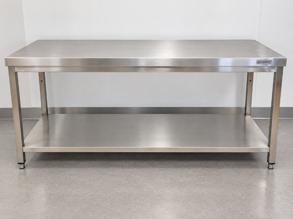 GGM Gastro RVS werktafel 200x70 cm met onderschap - 6 stuks, Ophalen, Gebruikt, RVS Meubilair