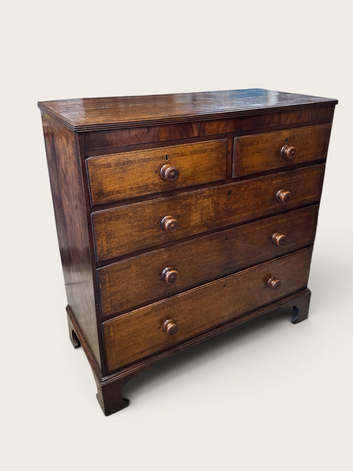 Antieke Engelse  ladekast commode 18e eeuw, Ophalen