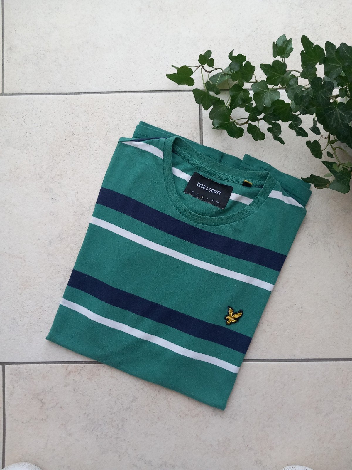 Lyle & Scott gestreept T-shirt, Kleding | Heren, Maat 48/50 (M), Ophalen of Verzenden, Zo goed als nieuw, Lyle & Scott