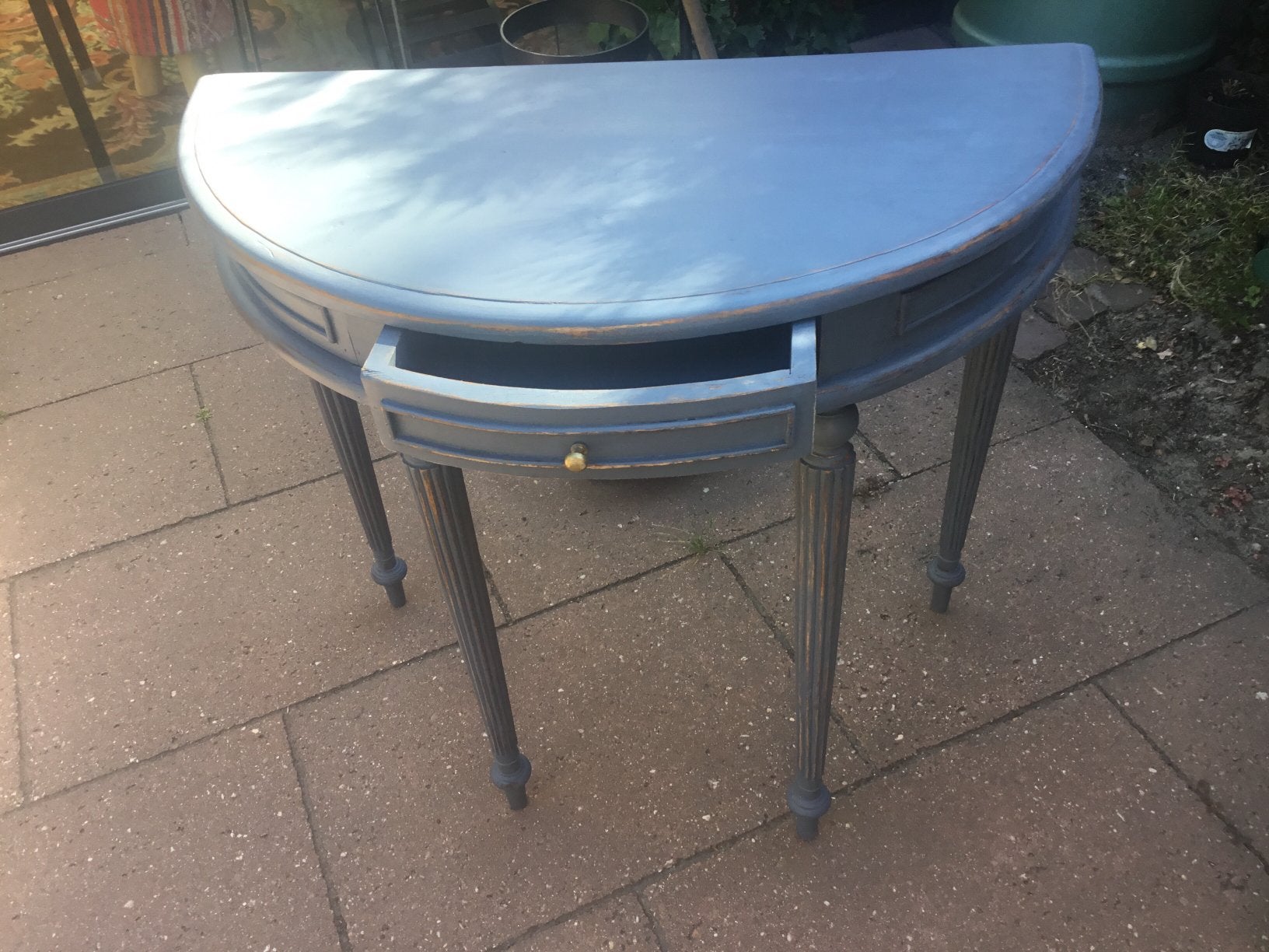 Half ronde tafel voor Hal en Sidetable, Ophalen, Gebruikt, Rond, 75 cm of meer
