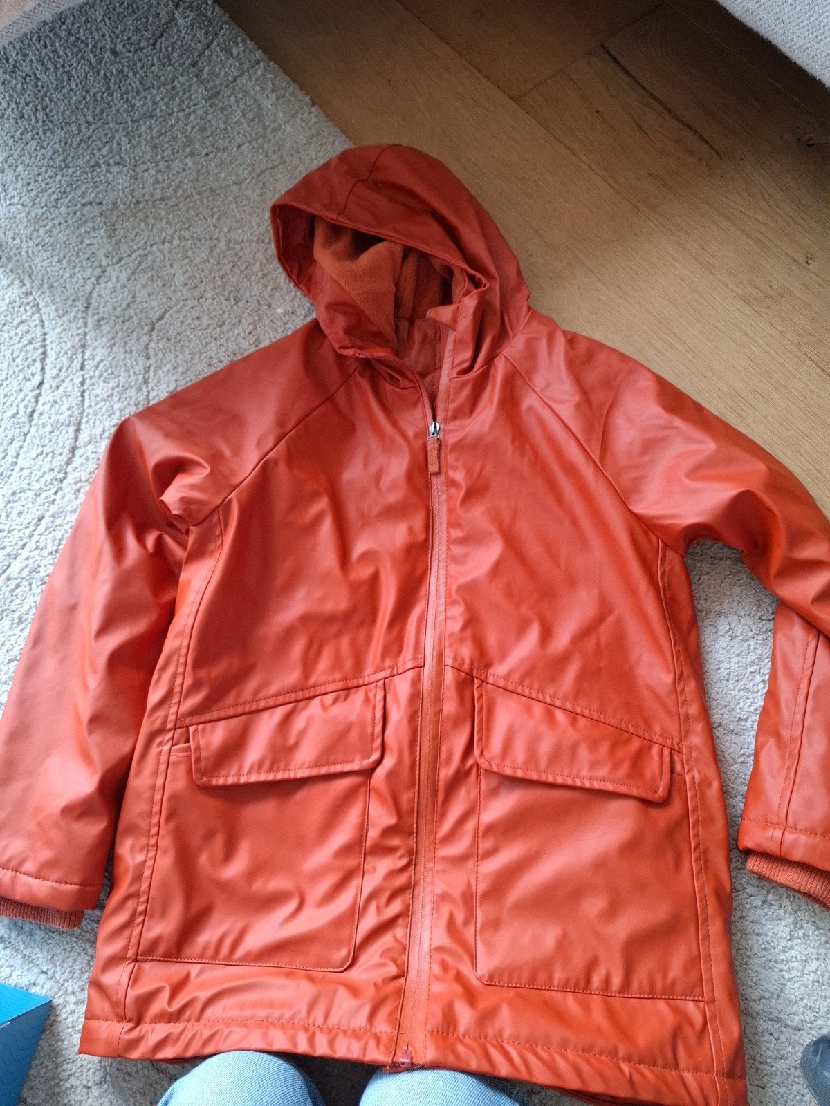 Hema oranje regenjas maat 146/152, Kinderen en Baby's, Gebruikt, Jongen of Meisje, Ophalen of Verzenden, Hema